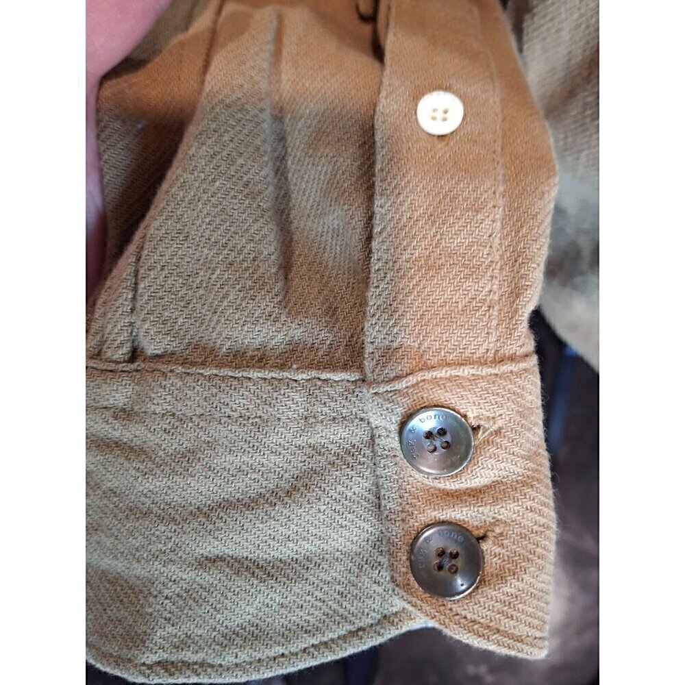 rag & bone Austin Button-Front Relaxed-Fit Ermine Brown Overshirt/Pre-owned, Sz. - Picture 4 of 10